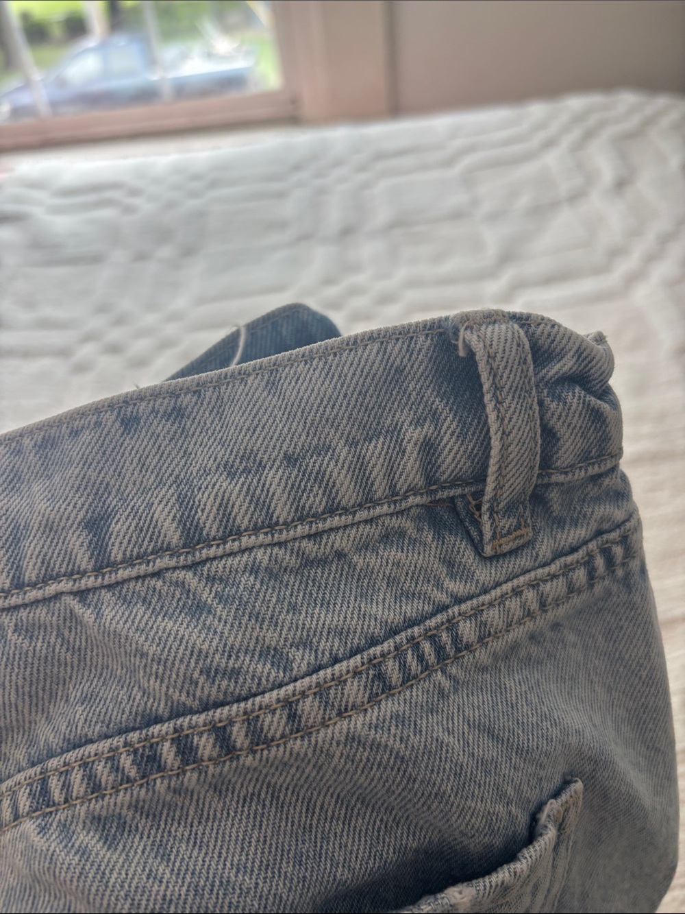 Garage Light Blue Straight Leg Ripped Jeans - Picture 11 of 16